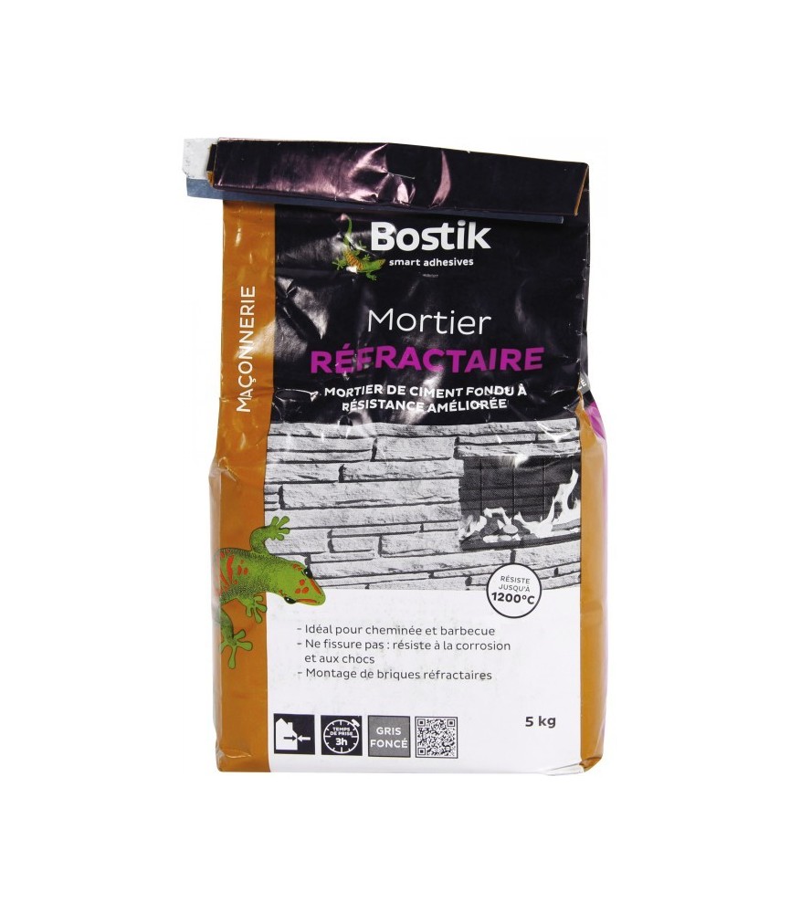 Mortier réfractaire - 5Kg - BOSTIK Mortier réfractaire - 5Kg - BOSTIK