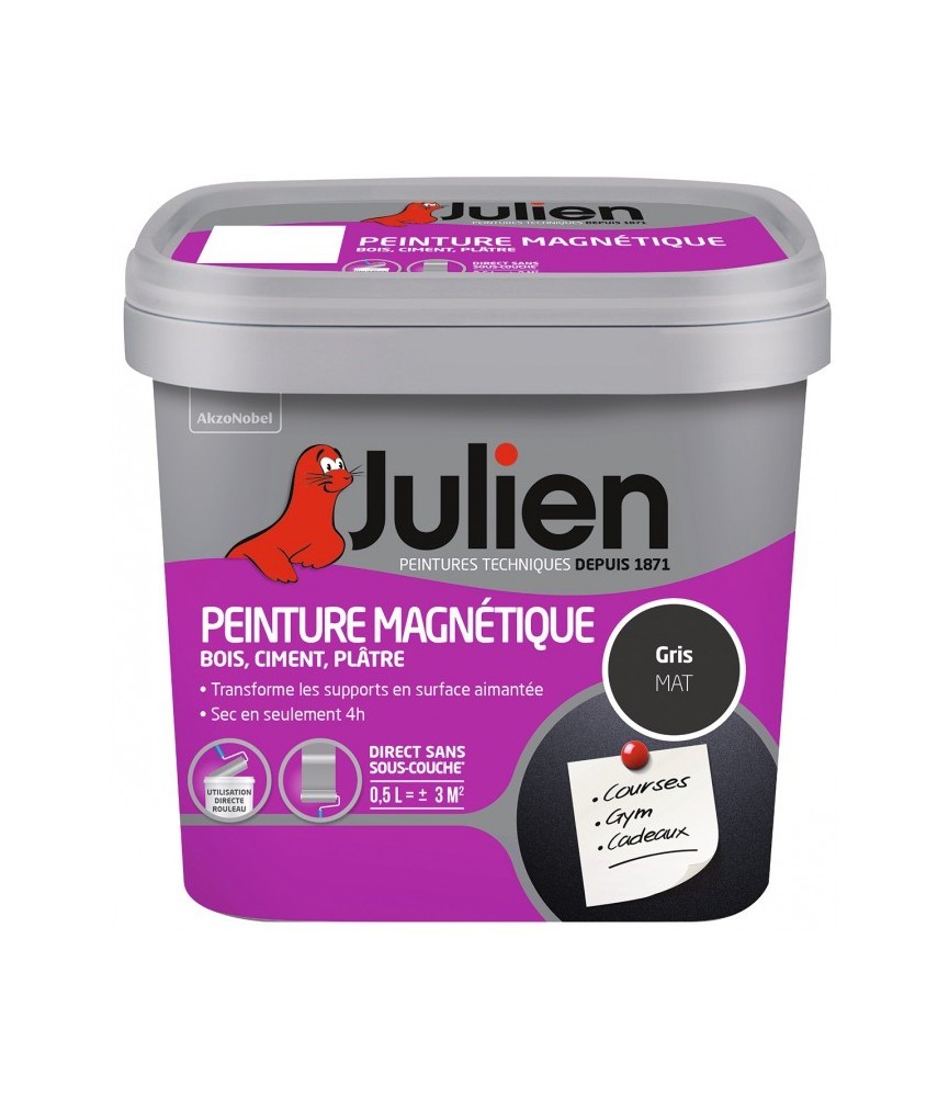 Peinture magnétique - Gris mat - 500 ml Peinture magnétique - Gris mat - 500 ml