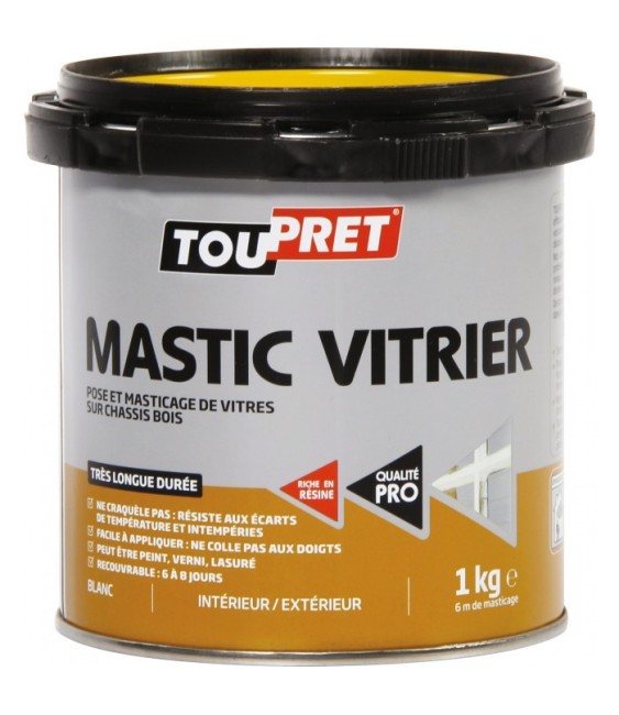 Mastic blanc pour pose de vitres - 1 Kg - TOUPRET
