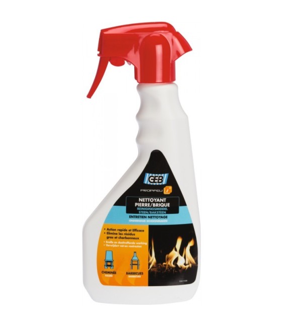 Nettoyant pierres et briques de poêles et d'inserts - 500 ml - GEB