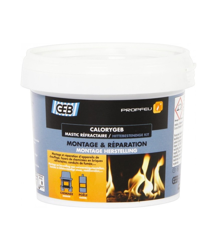 CaloryGeb - Mastic réfractaire pour cheminée - 600 Gr - GEB CaloryGeb - Mastic réfractaire pour cheminée - 600 Gr - GEB
