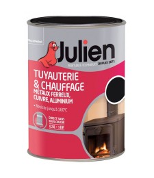 Peinture Tuyauterie et chauffage - Noir Brillant - 250 ml - JULIEN