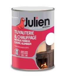 Peinture Tuyauterie et chauffage - Blanc Brillant - 250 ml - JULIEN