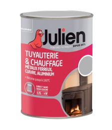 Peinture Tuyauterie et chauffage - Aluminium satiné - 250 ml - JULIEN