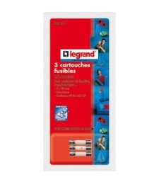 Cartouche fusible cylindrique - 5 x 20 mm - 3.15 A - Lot de 3 - LEGRAND