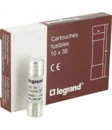 Cartouches industrielles cylindriques - 10 x 38 mm - 10 A - Sans voyant - Boîte de 10 - LEGRAND
