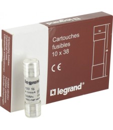 Cartouches industrielles cylindriques - 10 x 38 mm - 16 A - Sans voyant - Boîte de 10 - LEGRAND
