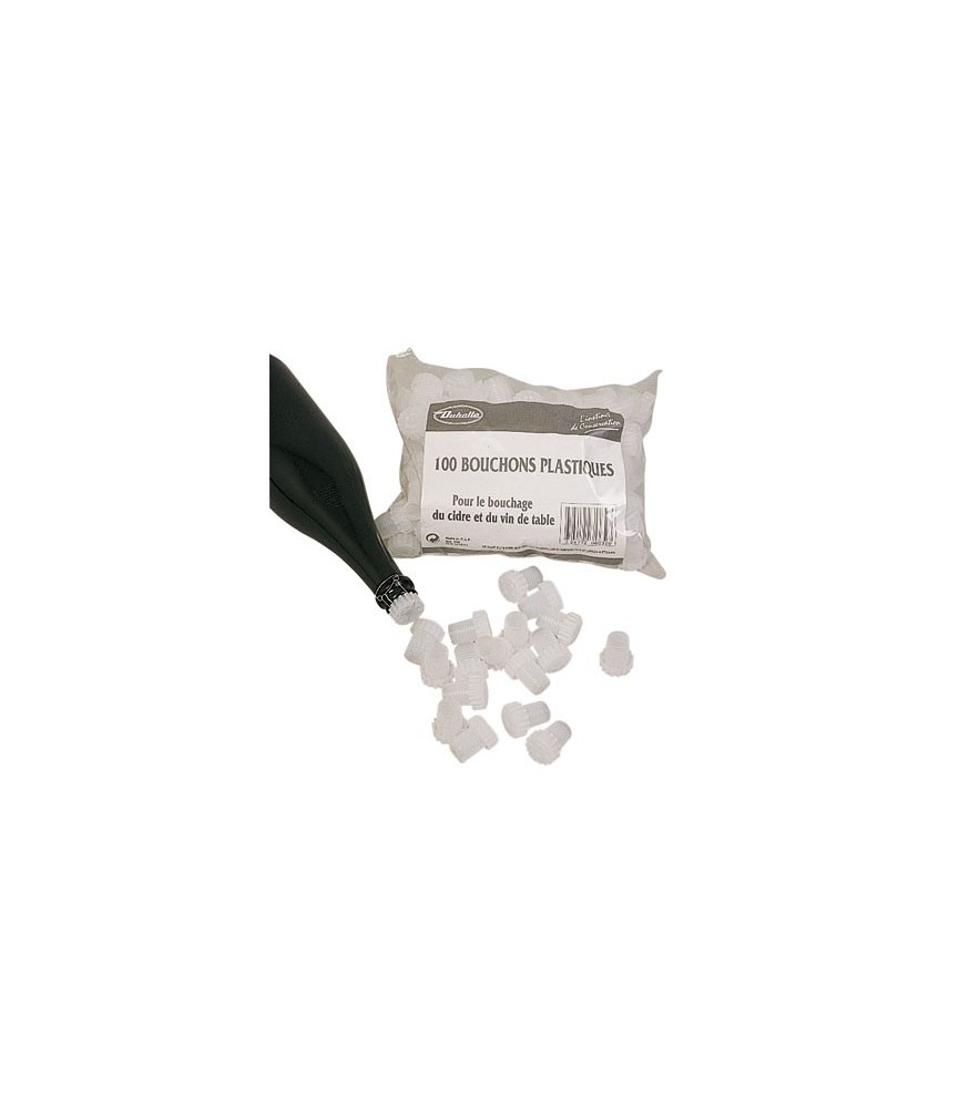 Bouchons plastique pour cidre - 100 bouchons - DUHALLE