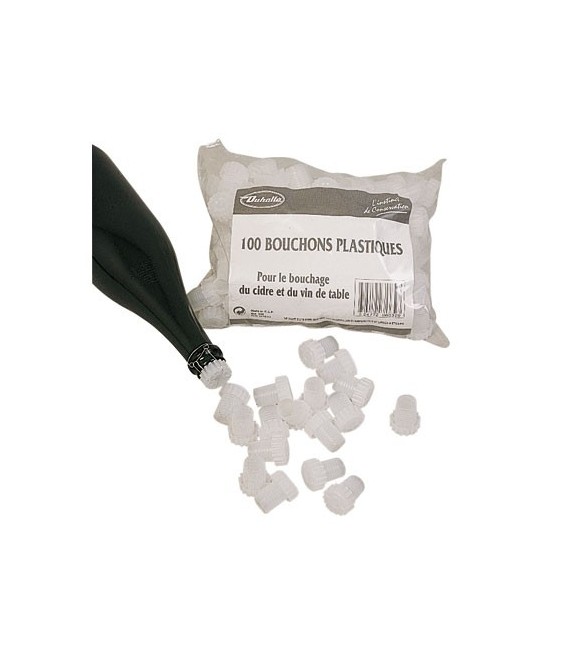 Bouchons plastique pour cidre - 100 bouchons - DUHALLE