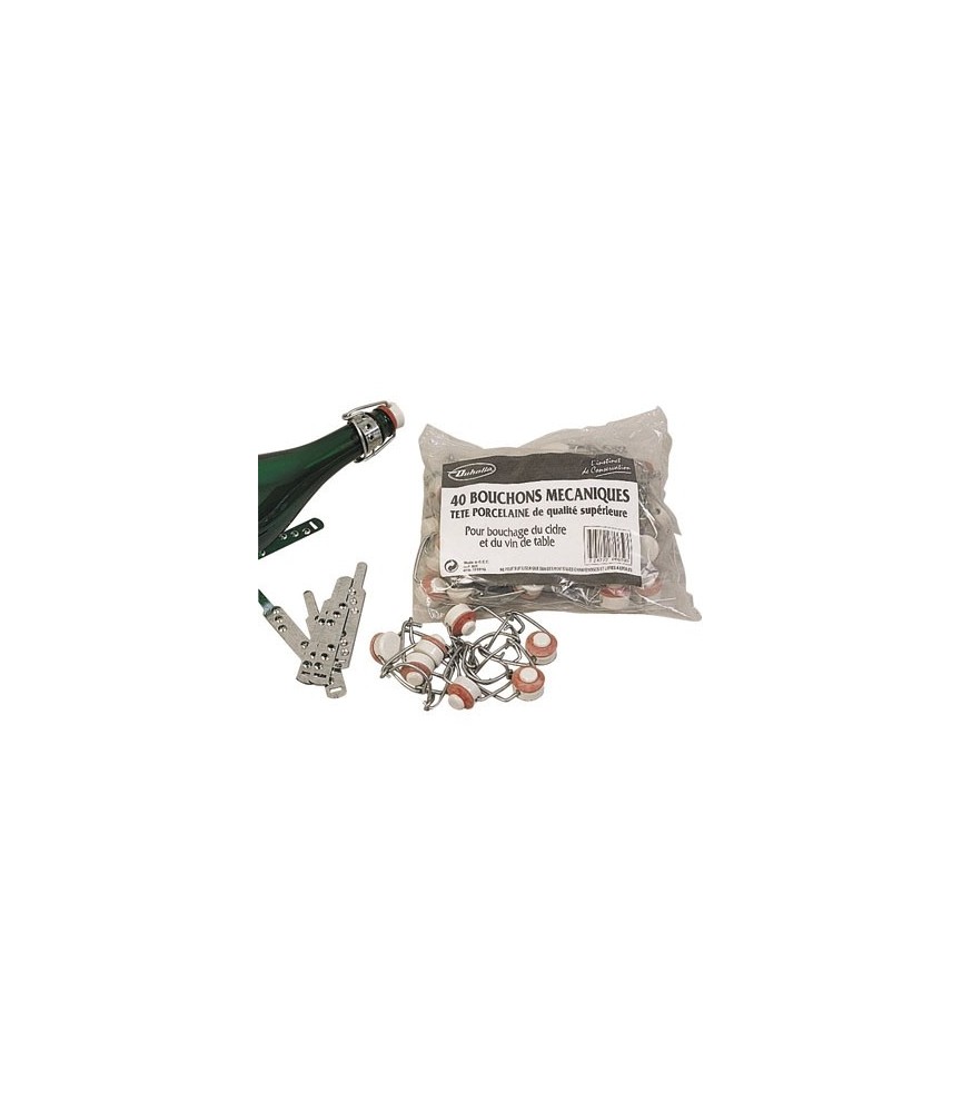 Bouchons mécaniques en polypro - x 40 Bouchons mécaniques en polypro - x 40