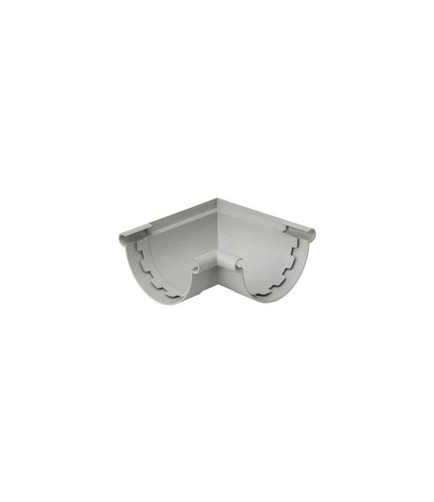 Angle gouttière demi-ronde à coller mixte - 25 mm - Gris - GIRPI Angle gouttière demi-ronde à coller mixte - 25 mm - Gris - GIRPI