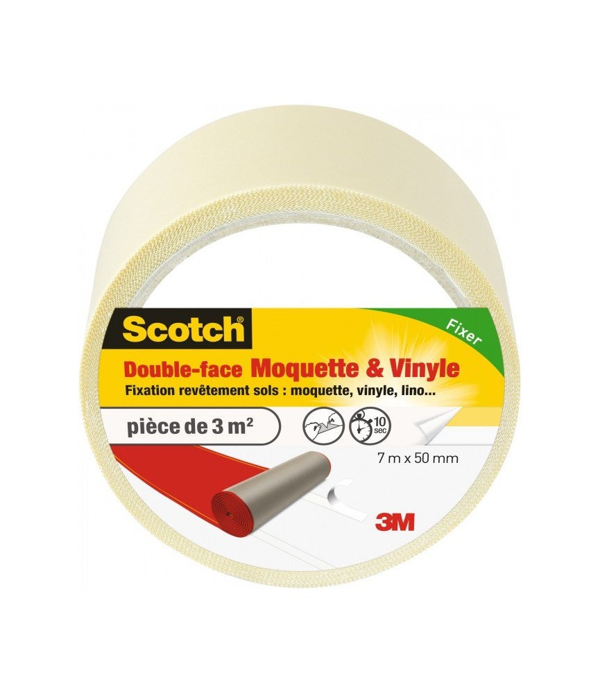 Double face sols moquette et vinyles Scotch - 20 Mètres Double face sols moquette et vinyles Scotch - 20 Mètres