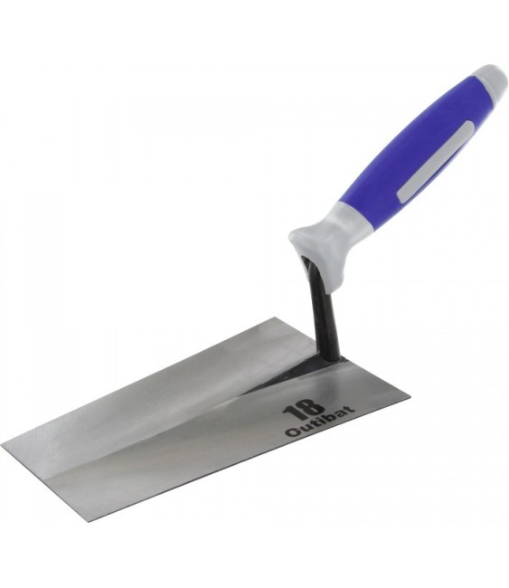 Truelle carrée - 18 cm - Manche bi-matière - OUTIBAT