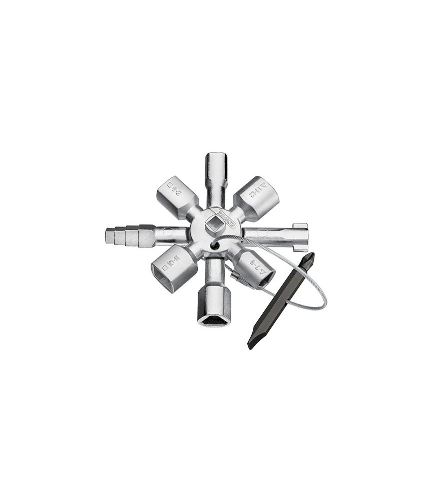 Clé universelle pour armoire de commande - TwinKey - KNIPEX