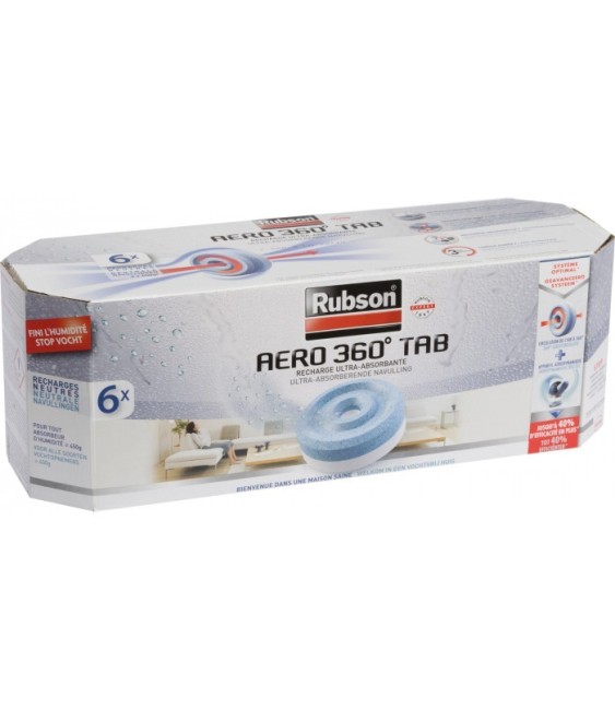 6 Recharges absorbeur Power Tab - RUBSON