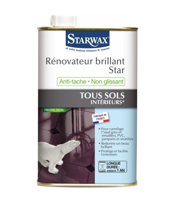 Cire ionisée sol carrelés brillant - STARWAX