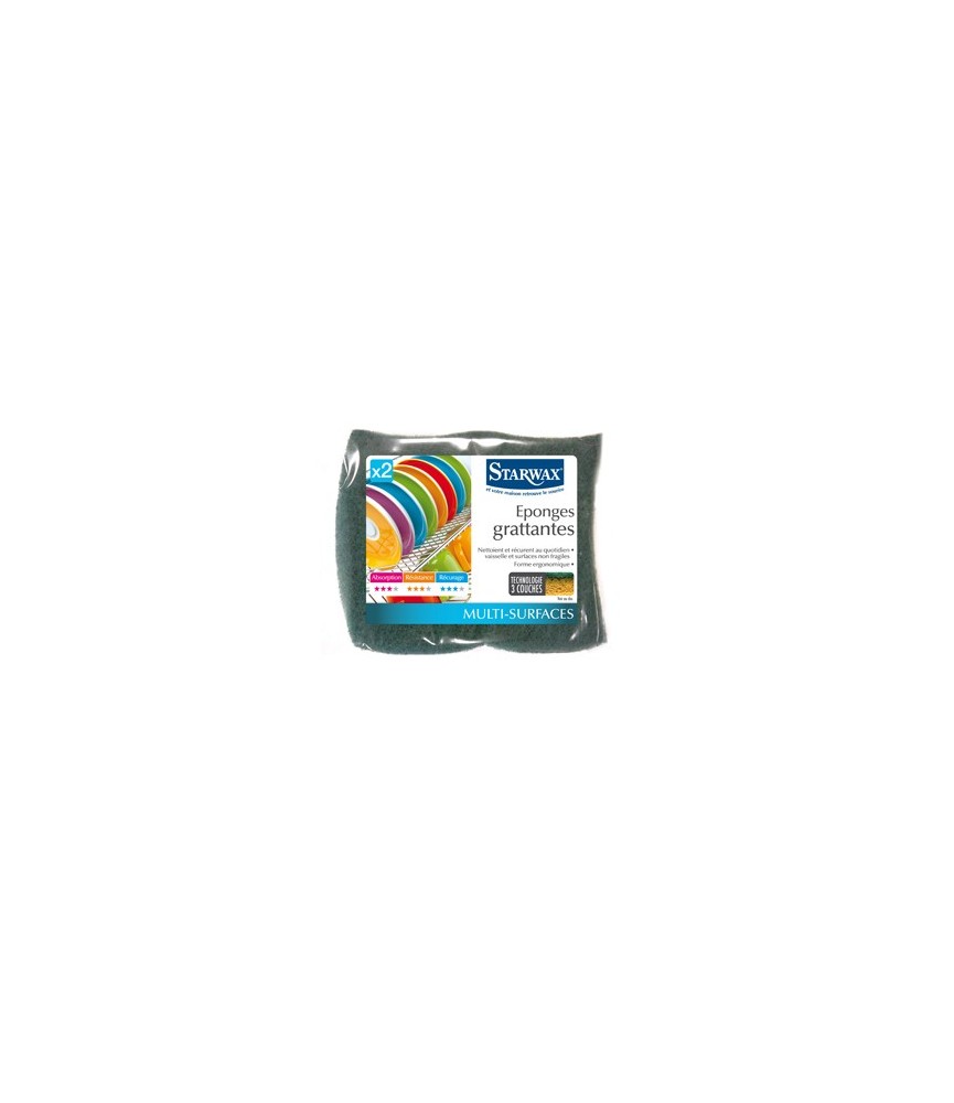 Eponges Grattante x2 - STARWAX Eponges Grattante x2 - STARWAX