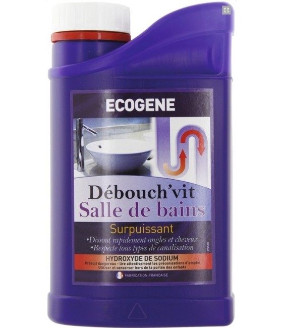 Déboucheur Soude Salle De Bain 1L - ECOGENE