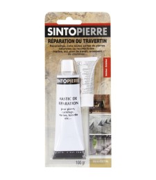 Mastic de réparation pour pierre, carrelage, marbre - Répar’ Sols et Murs - Travertin - 100 Grs - SINTO