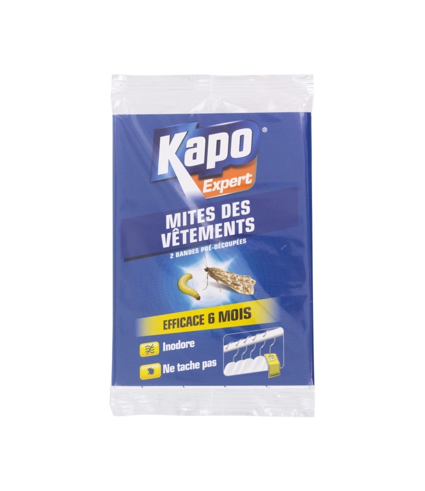 Papier anti-mites imprégné - Mites des vêtements - 2 bandes Papier anti-mites imprégné - Mites des vêtements - 2 bandes