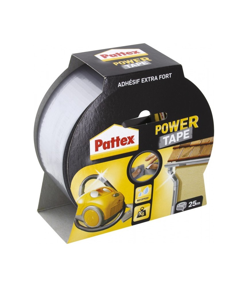 Adhésif super-puissant Power Tape de PATTEX - 25 m - Gris Adhésif super-puissant Power Tape de PATTEX - 25 m - Gris