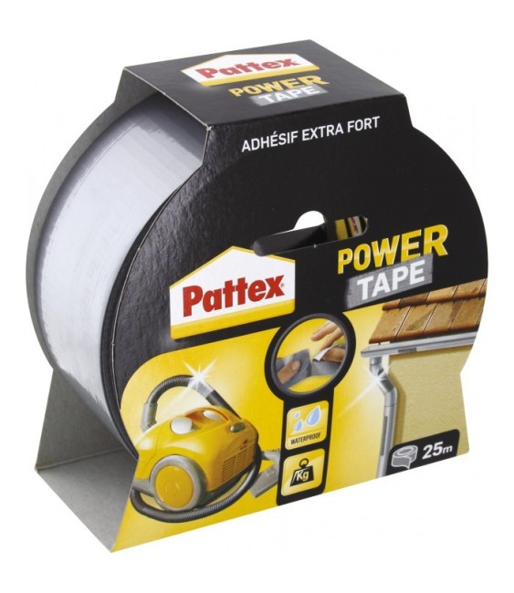 Adhésif super-puissant Power Tape de PATTEX - 25 m - Gris