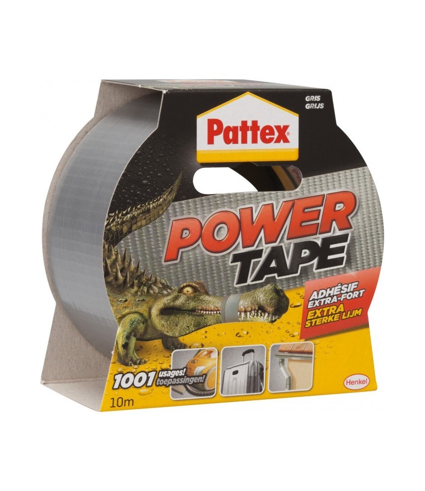 Adhésif super-puissant Power Tape de PATTEX - 10 m - Gris