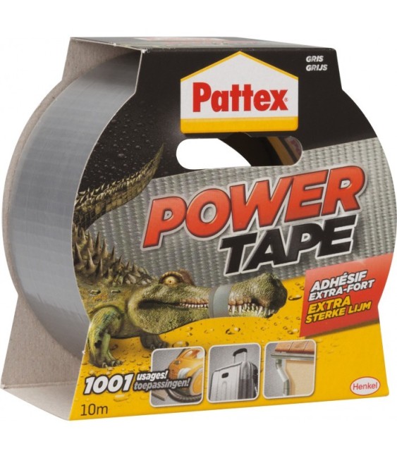 Adhésif super-puissant Power Tape de PATTEX - 10 m - Gris