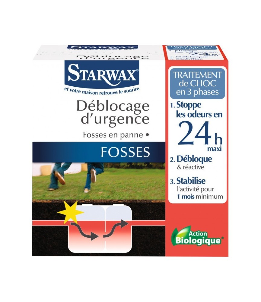 Traitement d’urgence - Fosses bloquées 3x200g - STARWAX Traitement d’urgence - Fosses bloquées 3x200g - STARWAX