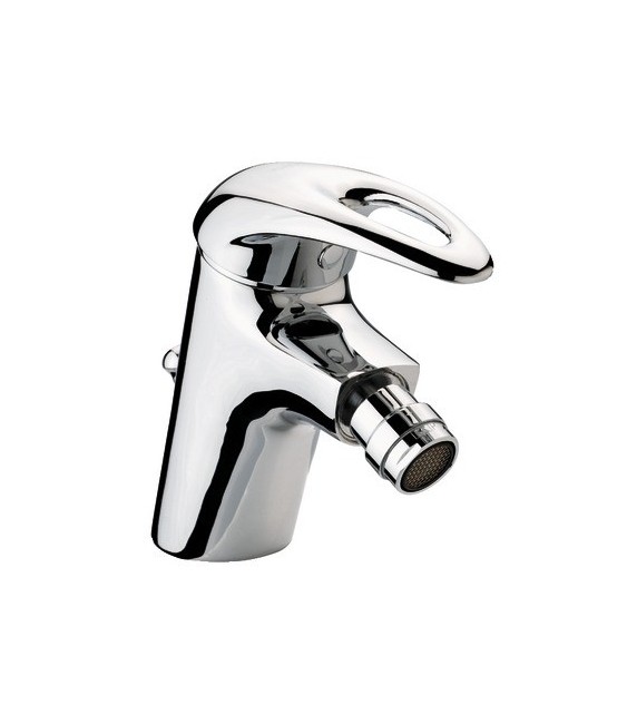 Mitigeur pour bidet Chromé avec vidage - Manette creuse - "City 2" -