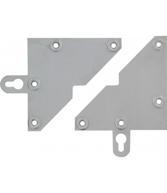 Lot de 2 plaques triangulaires avec pattes pour fixer meuble - STRAUSS VONDERWEIDT