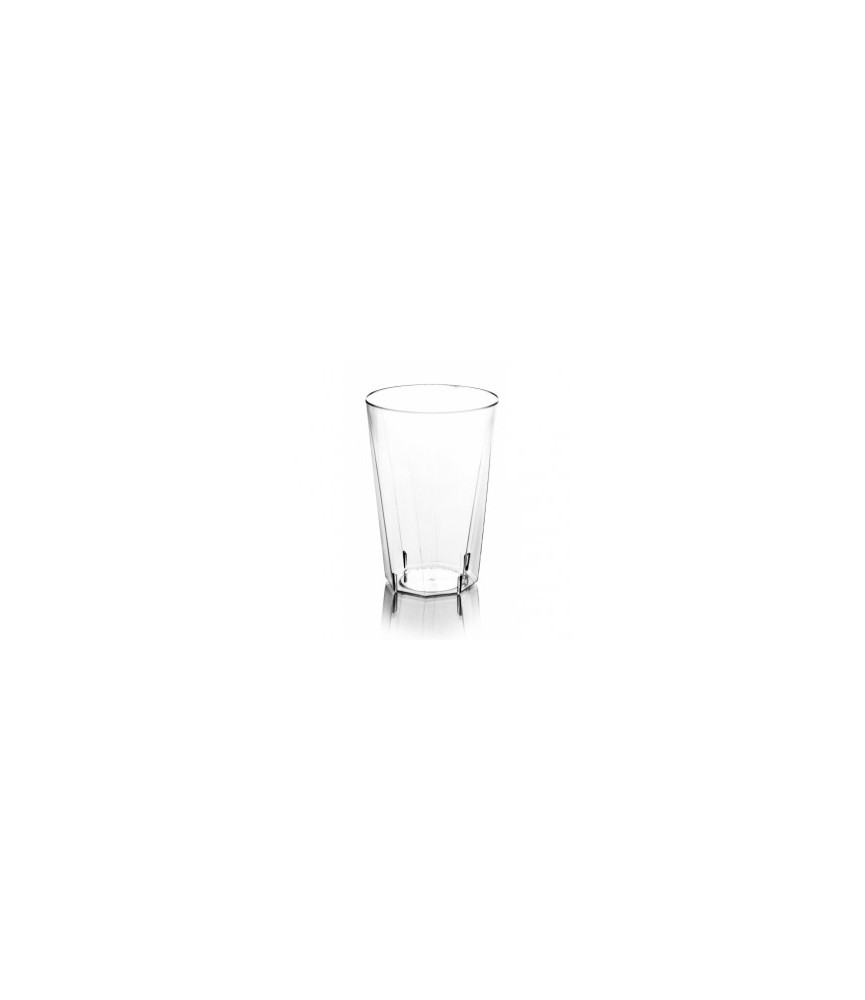 20 verres jetables plastique octogonaux 20cl