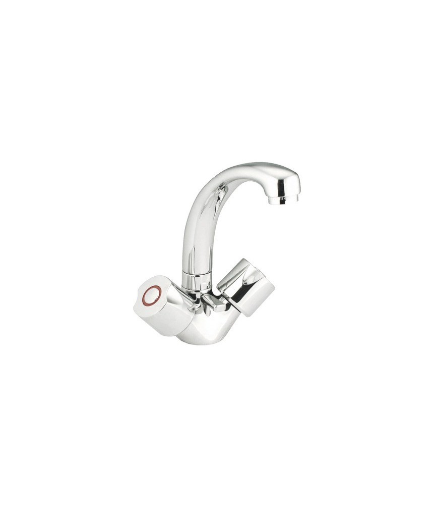 Mélangeur pour lavabo à bec luxe avec vidage - Tête céramique - "Équinoxe" - Mélangeur pour lavabo à bec luxe avec vidage - Tête céramique - "Équinoxe" -