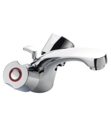 Mélangeur pour lavabo à bec fondu fixe sans vidage - Tête céramique - "Équinoxe" -