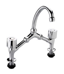Mélangeur pour lavabo 2 trous - Tête clapet - "Équinoxe" -