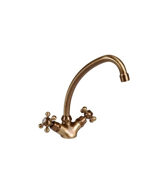 Mélangeur pour évier - Vieux bronze " Retro"