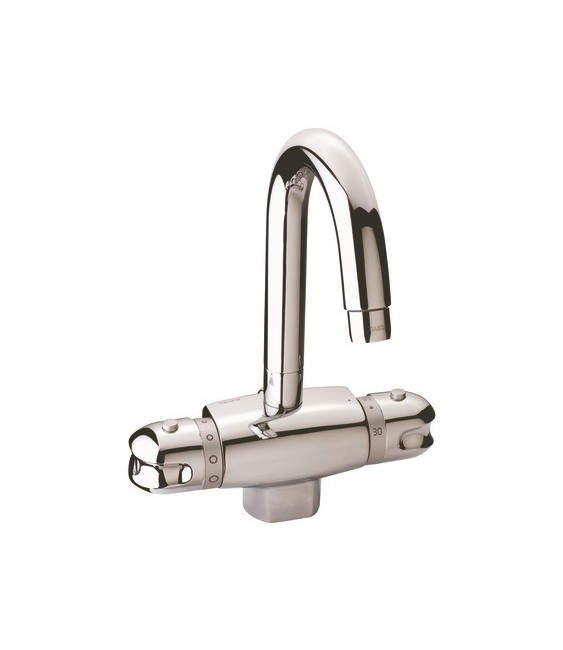 Mitigeur thermostatique pour lavabo bec haut avec vidage - "Thermo-Club 2" -