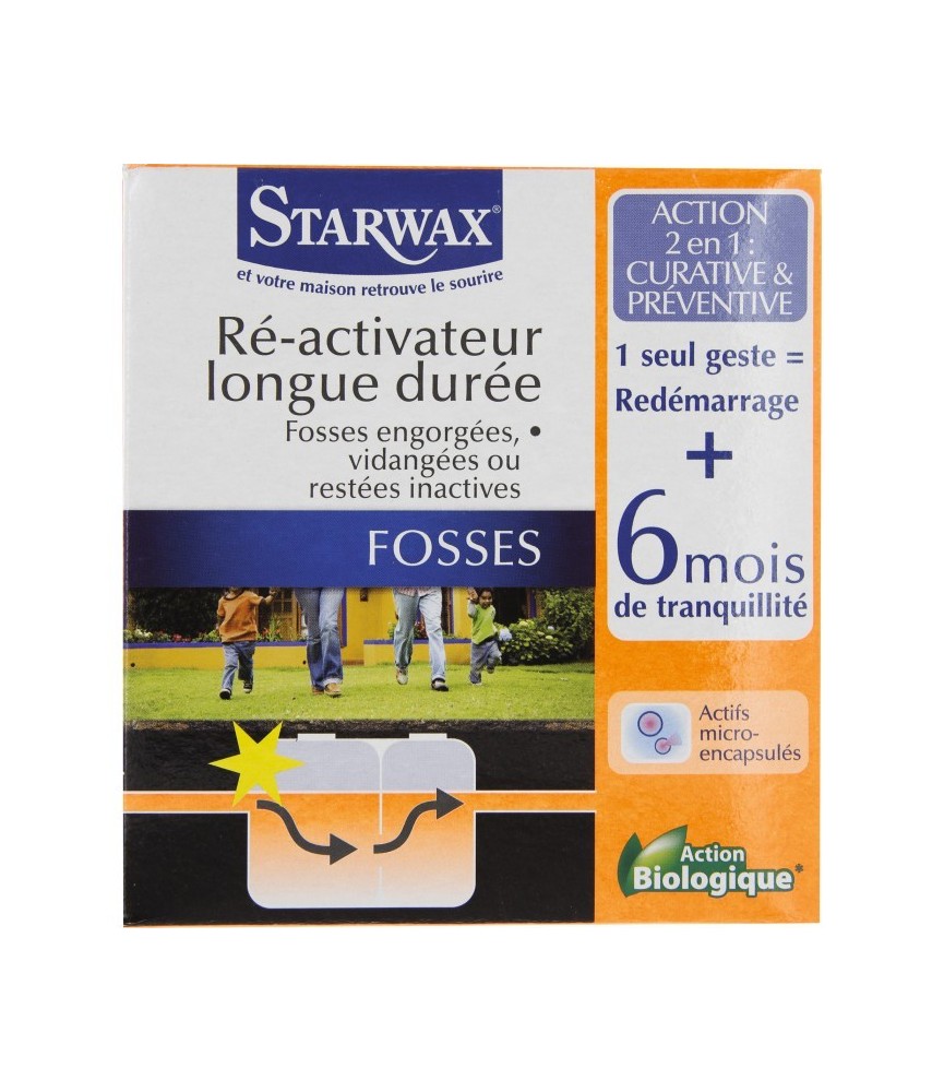 Réactivateur longue durée - Fosses bloquées - 500 Grs - STARWAX Réactivateur longue durée - Fosses bloquées - 500 Grs - STARWAX