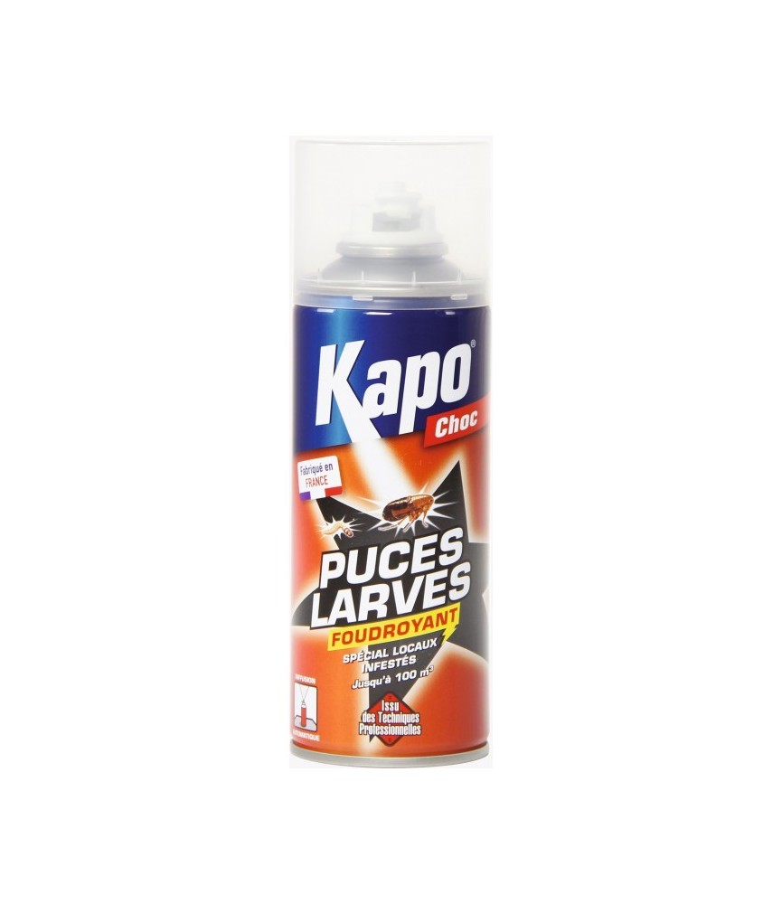 Aérosol foudroyant puces et larves - 200 ml - KAPO Aérosol foudroyant puces et larves - 200 ml - KAPO