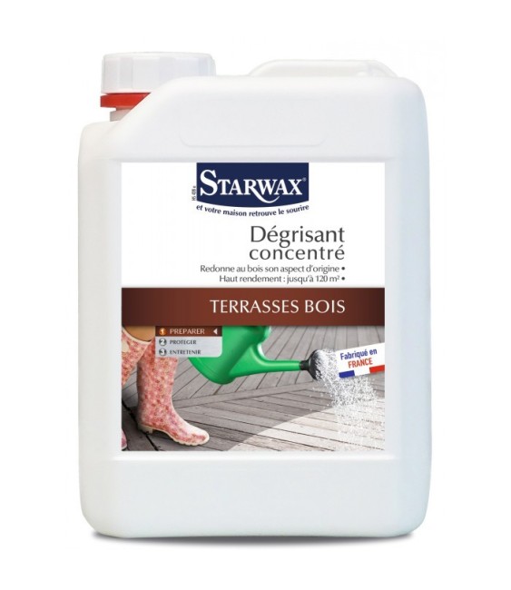 Décrassant concentré pour terrasse bois - 2 L - STARWAX