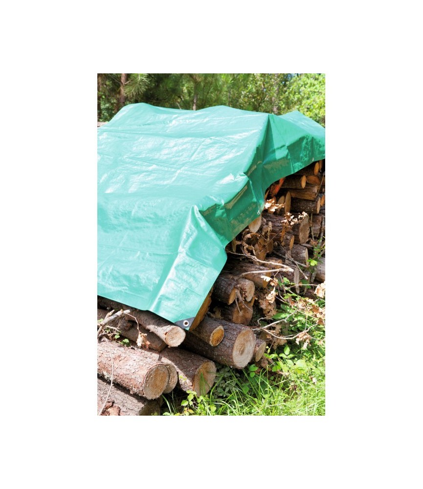 Bâche de protection pour bois - 2 x 8 m - CAP VERT Bâche de protection pour bois - 2 x 8 m - CAP VERT