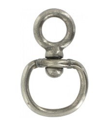Touret grand oeil bélière ronde - Acier zingué - 8 mm (lot de 5)
