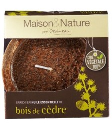Bougie évasée - Cèdre - Maison et Nature - DEVINEAU