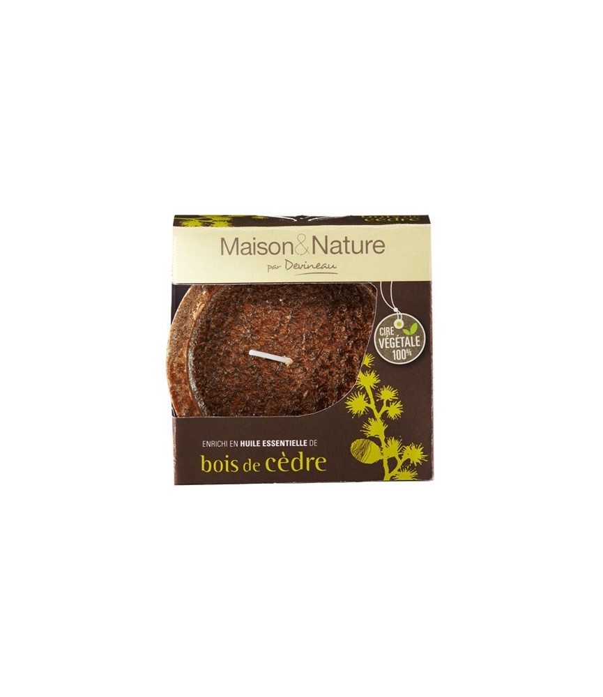 Bougie évasée - Cèdre - Maison et Nature - DEVINEAU