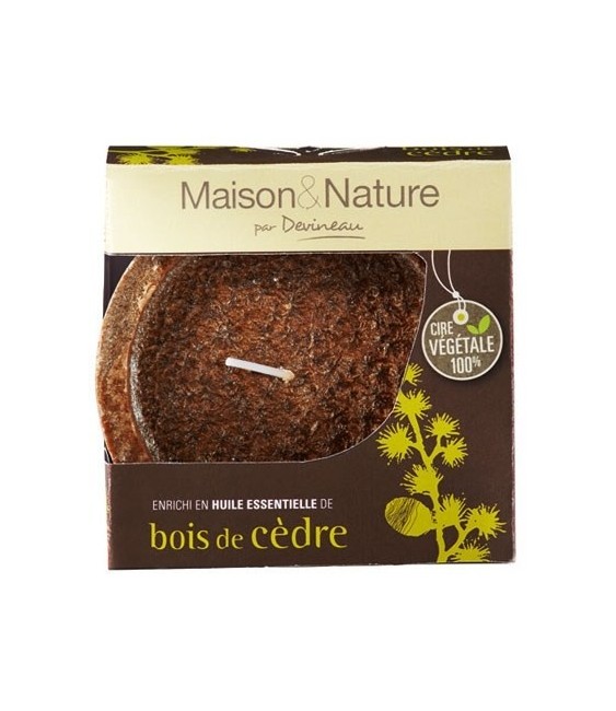 Bougie évasée - Cèdre - Maison et Nature - DEVINEAU