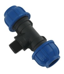Té de dérivation mâle - 32 mm - CAP VERT