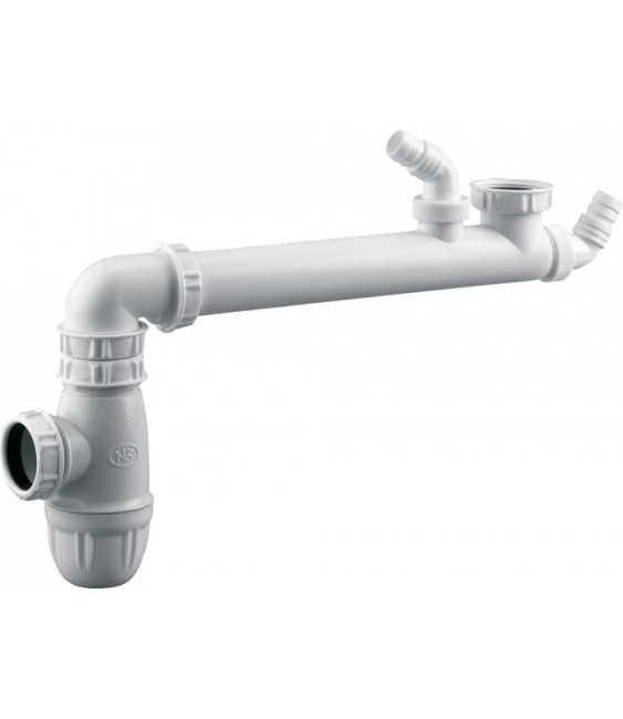 Siphon gain de place - 1 cuve -  40 mm - NEPTUNE