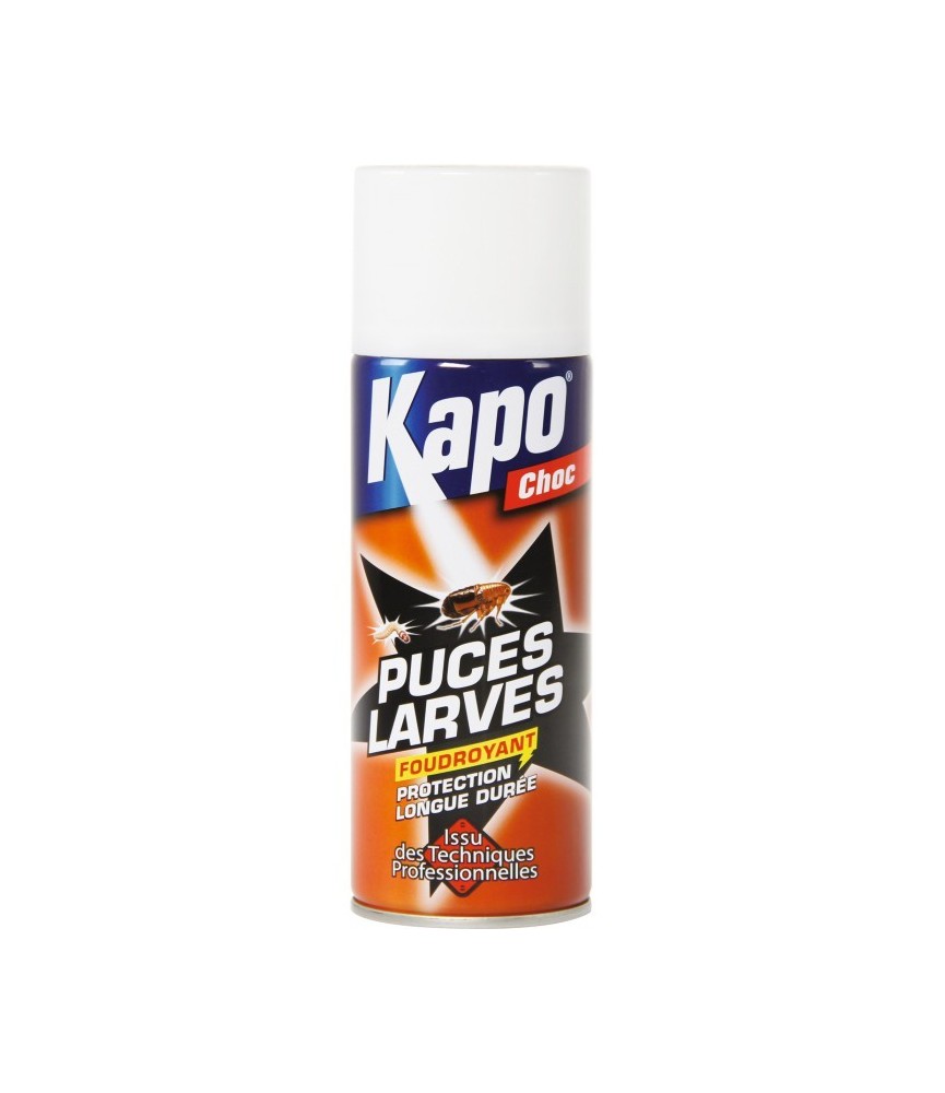 Aérosol Foudroyant Puces et Larves 400ml - KAPO Aérosol Foudroyant Puces et Larves 400ml - KAPO
