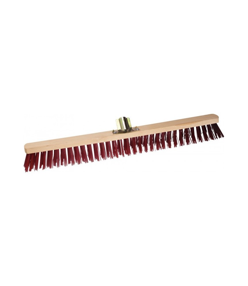 Brosse de balai industriel droit - 60 cm - Fibre rouge - BROSSERIE MARCHAND Brosse de balai industriel droit - 60 cm - Fibre rouge - BROSSERIE MARCHAND