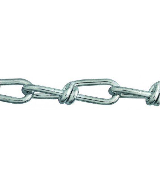 Chaîne d'attache Victor en acier nickelé - 25 m - 1.4 mm